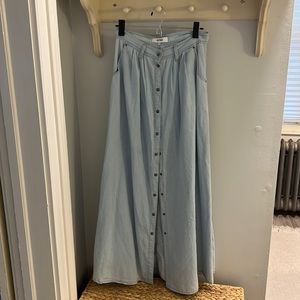 Pistola Baez Blue Chambray Skirt Lulus
